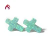 wholesale lab created opal loose stone cross shape 9x12mm