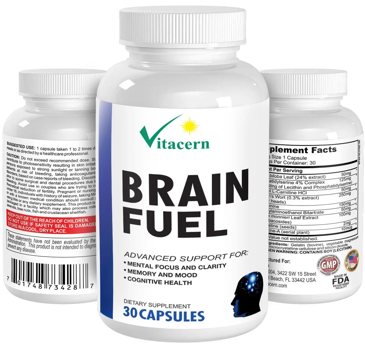 Buy 1 Best Brain Supplement Memory Enhancement And Mental Focus