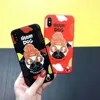 Universal silicone 2d 3d animal cut girl mobile phone case