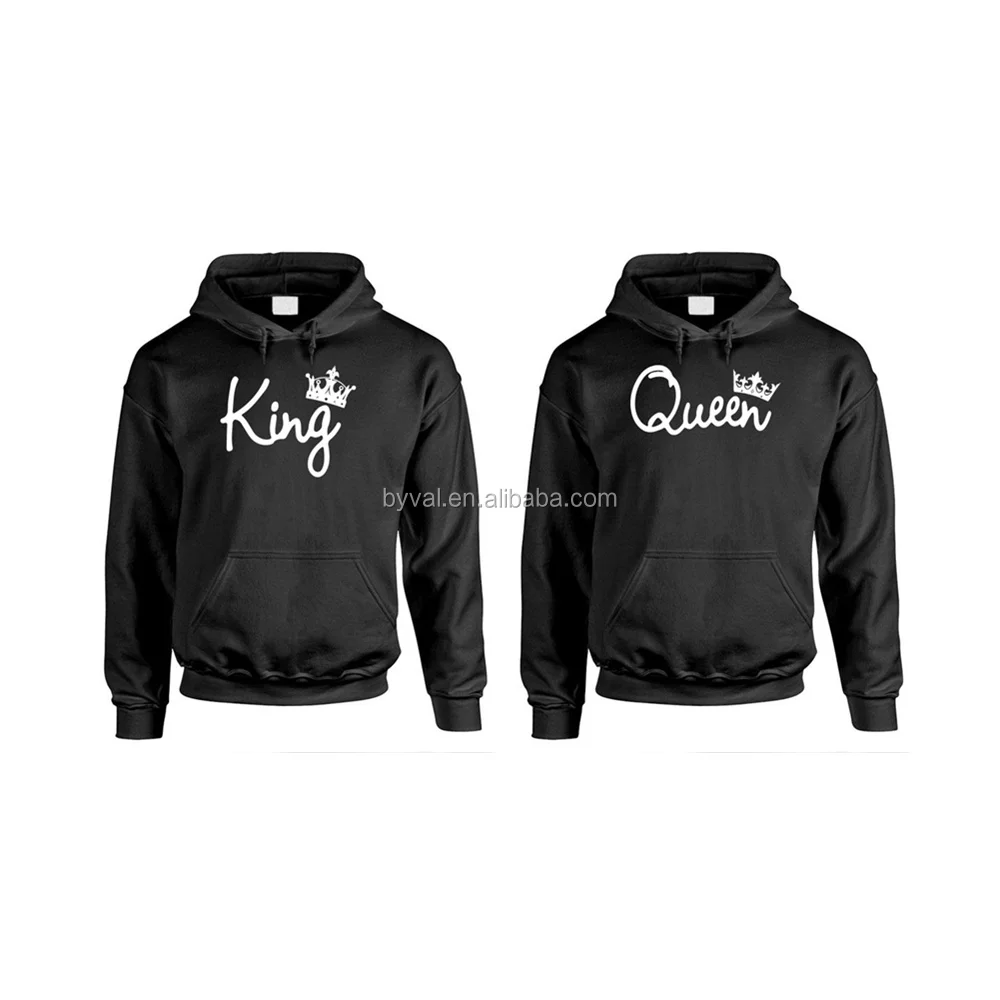 king and queen custom hoodies