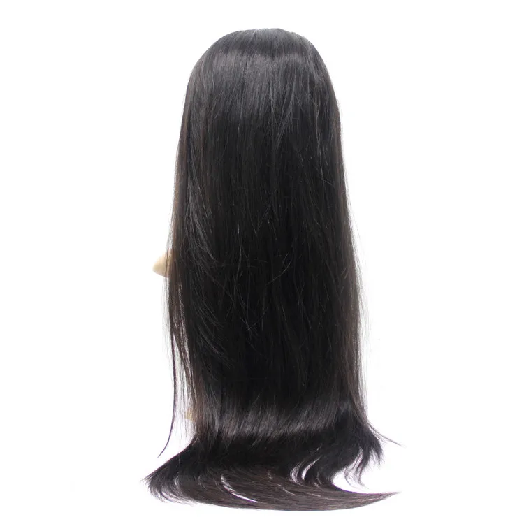 

GS hot selling indian remy hair vendors 150% density human hair full lace wig, Natural color #1b