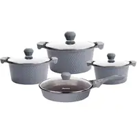 

New 8 Piece non-stick grey cookware set