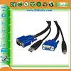 New USB 2.0 KVM switch Mouse Keyboard VGA male-male computer monitor cable