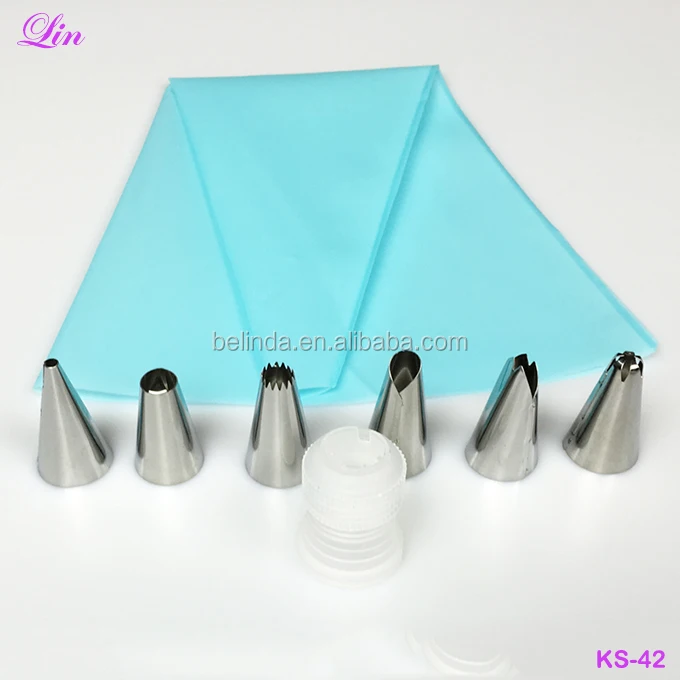 

Free Shipping by DHL/FEDEX/SF Silicone DIY Cake Decorating Tips Set, Color