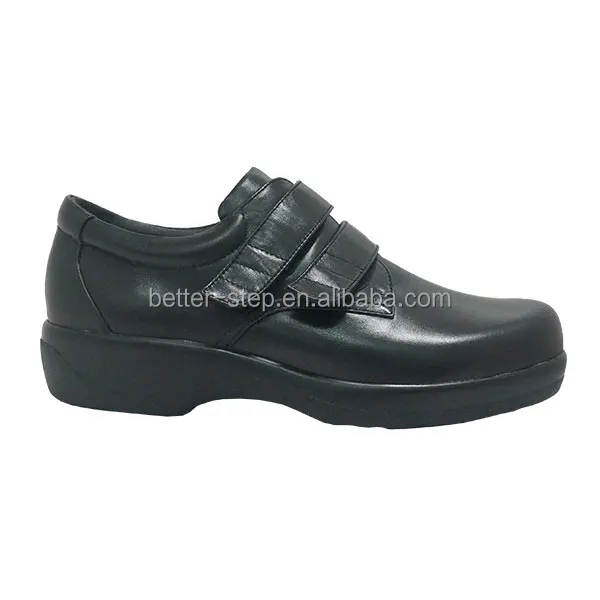 
Black Man Genuine leather Medical Special Diabetics Shoes 