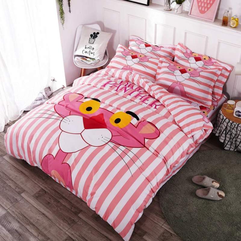 
Fashionable cotton four-piece sheets quilt cover cute puppy children cartoon baby bedding set 