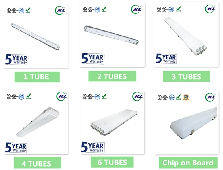 Best Selling Items Ul Listed 4tube T8 Fixture Ip65 Vapor Tight Light