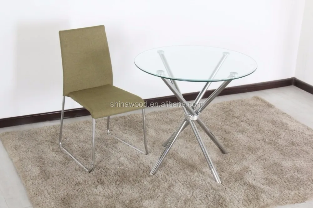 Modern Crossed Legs Table Steel Glass Table Space Saving Dining Table Buy Steel Glass Table