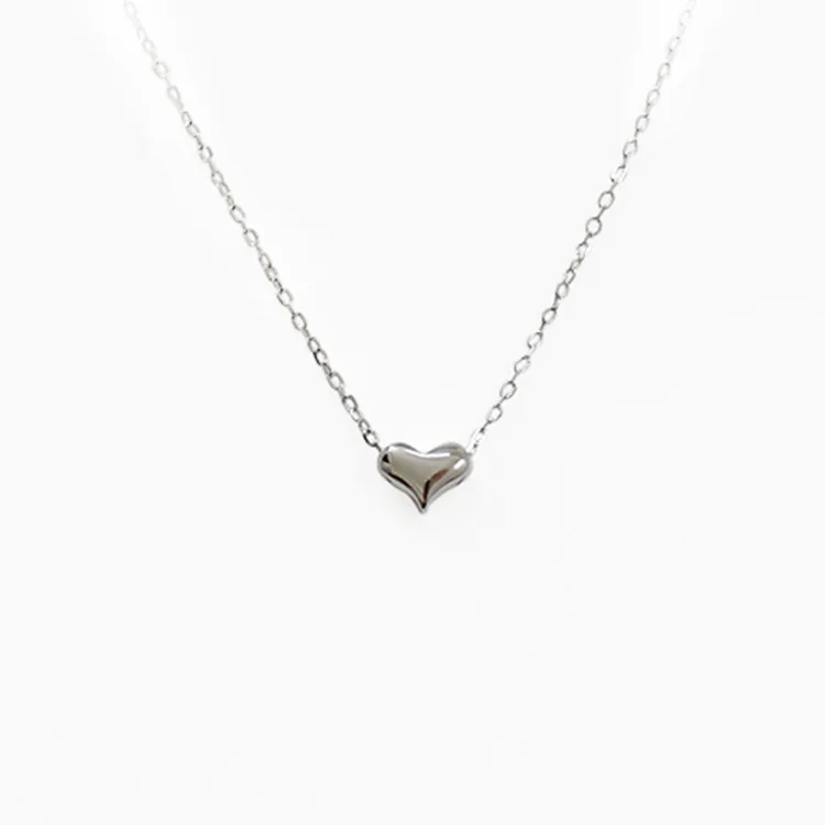 

925 sterling silver heart pendant necklace for valentine's gift