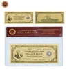 WR Year 1918 USD 2 American Colored Banknote 999 24k Gold Banknote Foil Fake Bills Home Decorative