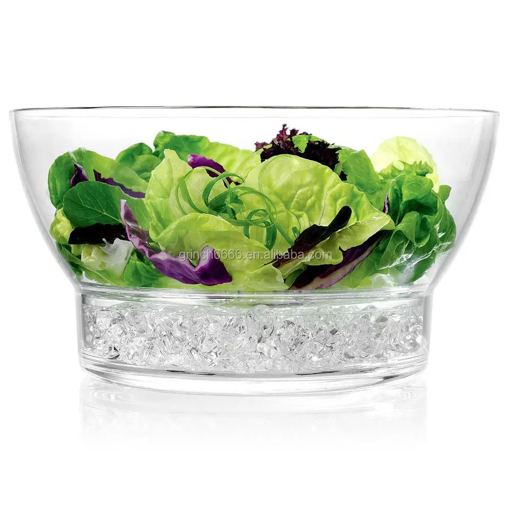 Acrylic Salad Bowl On Ice Includes 4 'floating' Salad Cups Buy Bowl