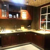 2017 America style solid wood kitchen cabinets for showing