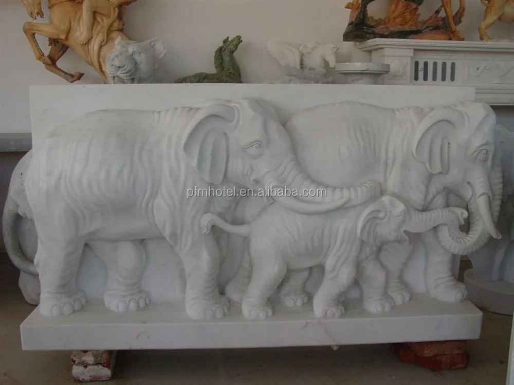 
PFM white Marble decorative stone art relief flower carving 