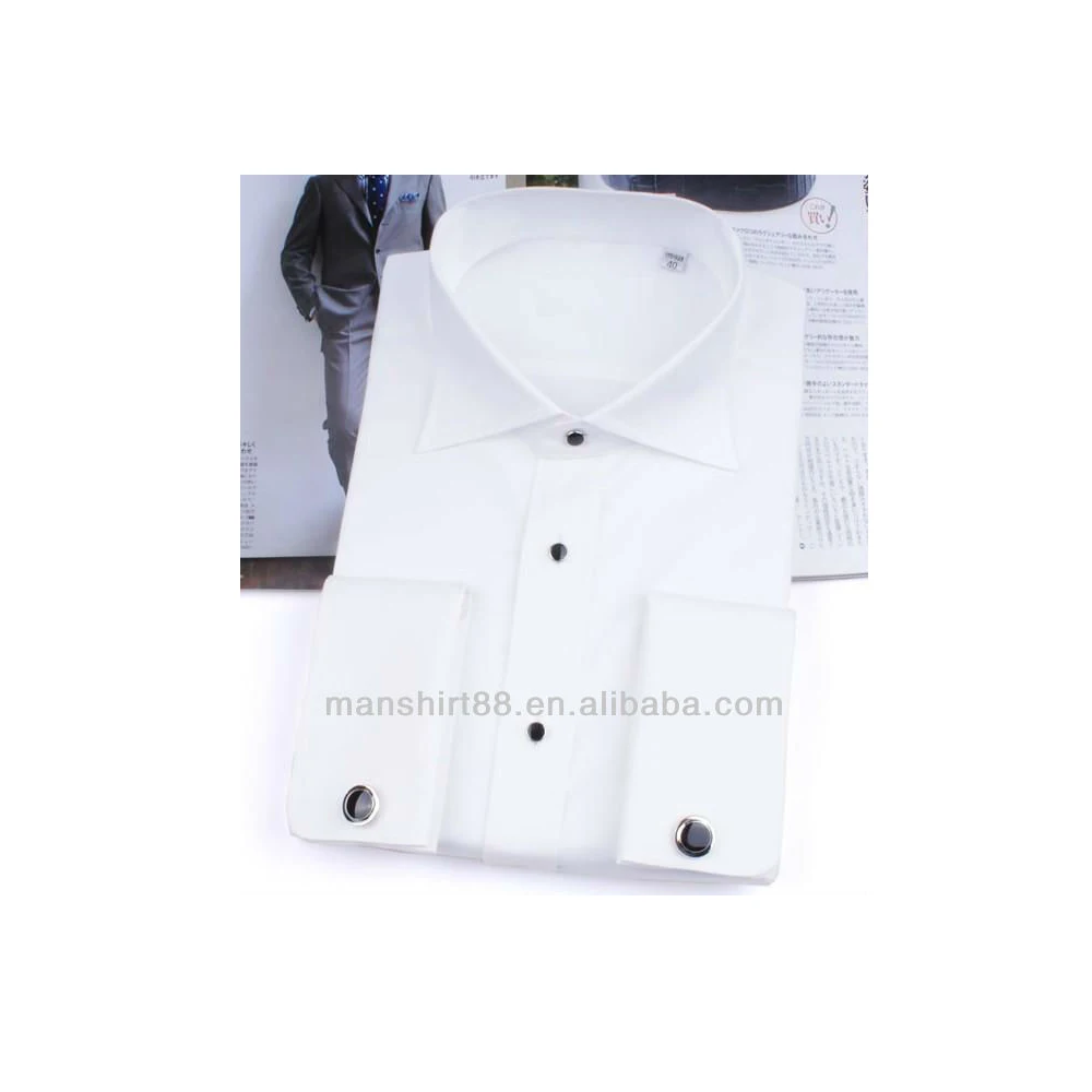 

latest fashion design Italian style french/double cuff men formal shirt 100% cotton