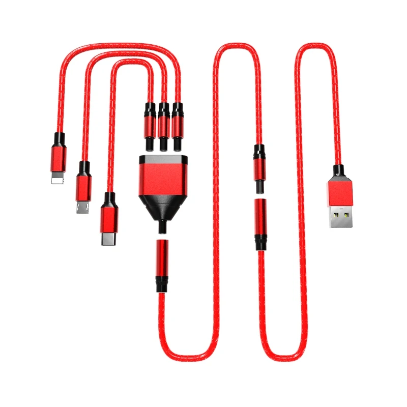 Newest Multi usb line Removable cable 3 in 1 braided micro usb cable for Phone - ANKUX.COM