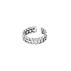 Female lock chain double-layer retro simple rings Thai silver ring elegant beads s925 sterling silver adjustable ring