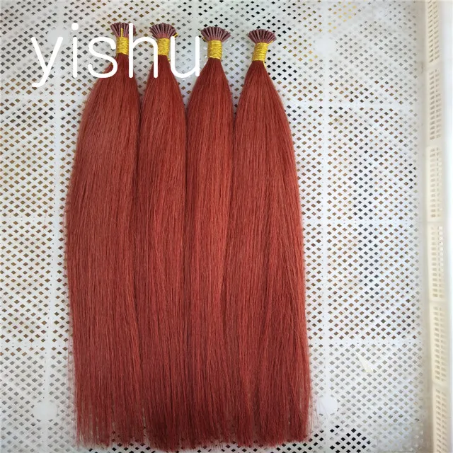 

Ash/light brown italian keratin prebonded i tip fusion human hair extension natural curly, Natural color #1b