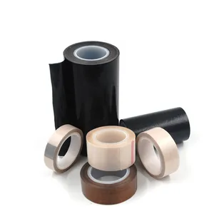 Excellent Release Property Teflon Coated Fiberglass Tape Ptfe Fabric With Adhesive