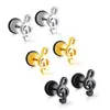 Featured Commodity Cute Mini Notes Titanium Steel Small Stud Earrings