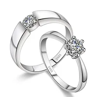 

Newest Cubic Zircon Setting Ladies' Platinum plating Wedding couple Ring