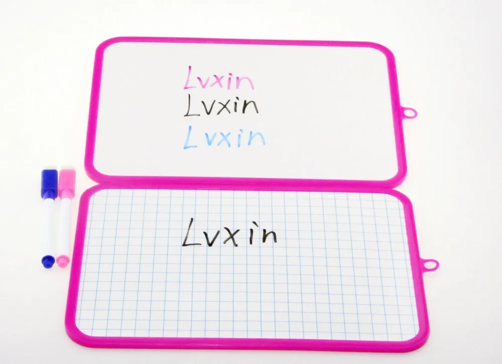 plastic framed double-side write dry erase whiteboard for kids