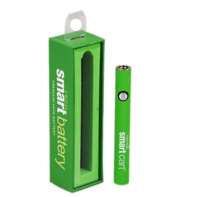 

Hot SmartCart Battery Green Smart Carts 380mAh Preheat Variable Voltage Bottom USB Charger Blister Box Vape Battery Kit
