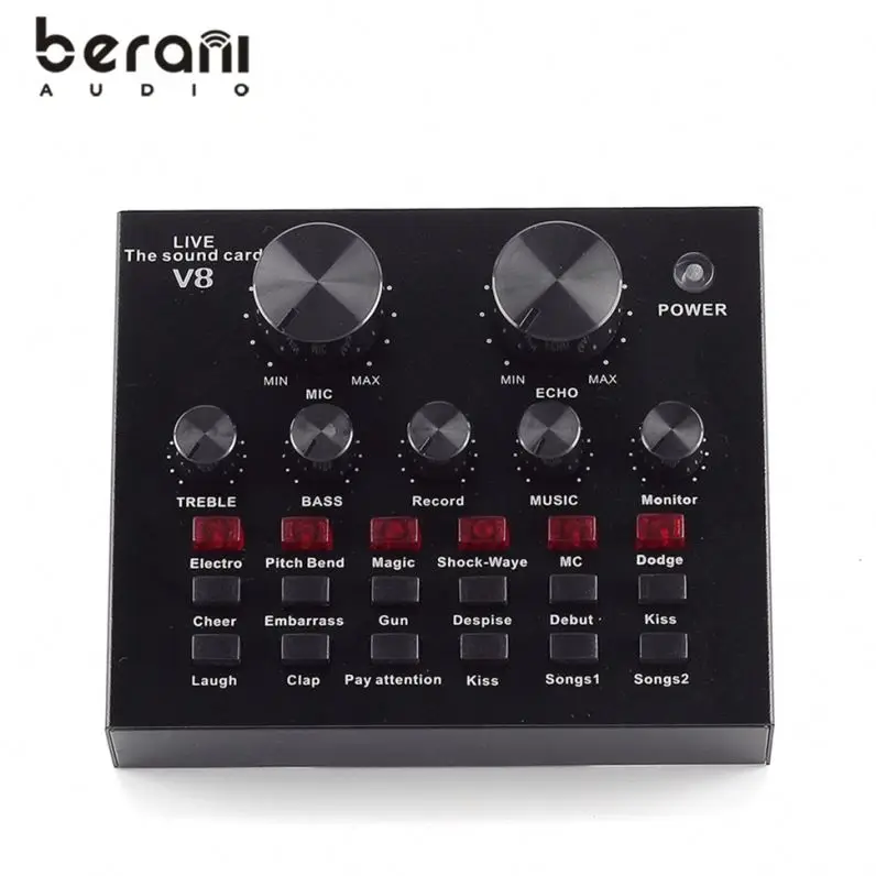 

Berani V8 Karaoke Sound Card, Black