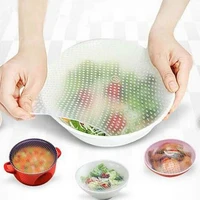 

4pcs/set Multifunctional Silicone Food Wraps Seal Cover Vacuum Lid Stretch Food Fresh Keeping Kitchen Tools