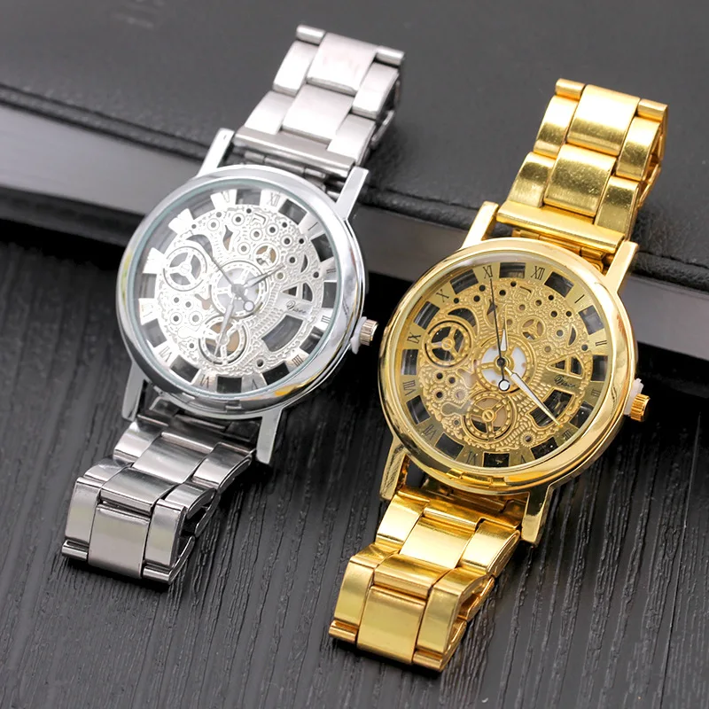 

Free Shipping Latest design vintage skeleton mens wrist quartz watch