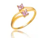R0330 modern gold engagement rings light weight gold ring simple