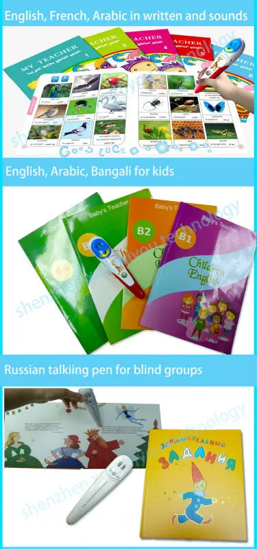 Electronic baby toys Fashionable Recording Pen and English Talking Pen Book Children Learning 3 Books for kid