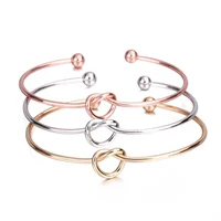 

Adjustable Open Jewelry Gold/Rose Gold/Silver Wholesale Lucky Knot Bracelet