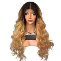 

Ombre Wig Glueless Lace Front Human Hair Wigs With Highlight 1bT27