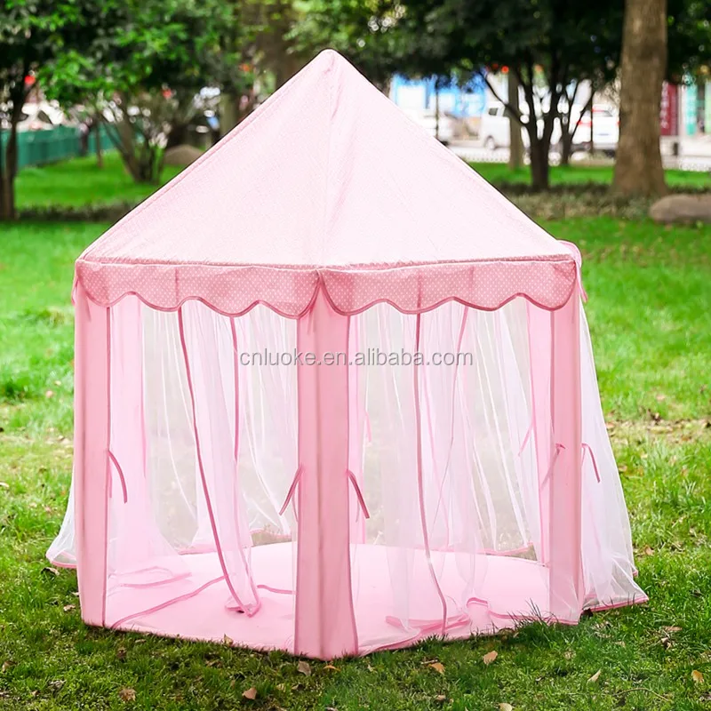 Children Kids Pink Princess Castle Tent With Led Light Buy Girls