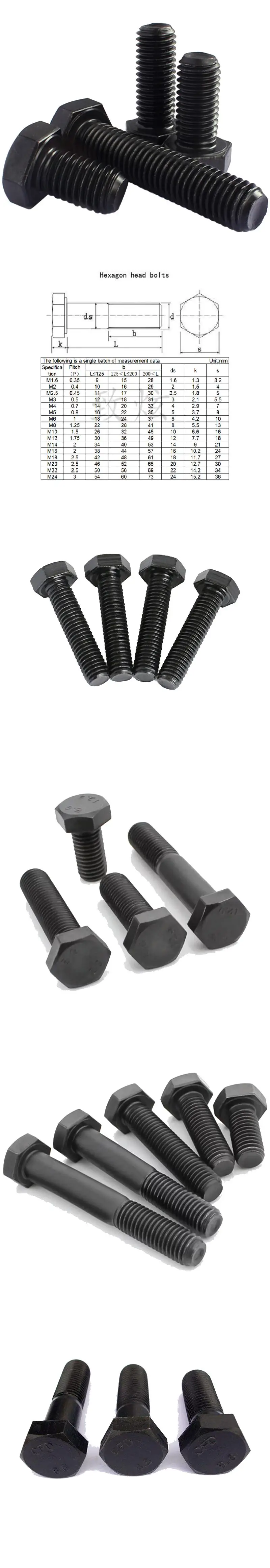 astm a307 stainless steel hex bolts