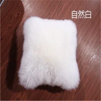 Natural White Decorative Tibetan Mongolian Sheep Lamb Fur Throw