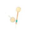 Long Handled Exfoliating Loofah Sponge Scrubber Bath & Shower Body Brush,Handheld Luffa Pouf on a Stick for Body, Face Washing