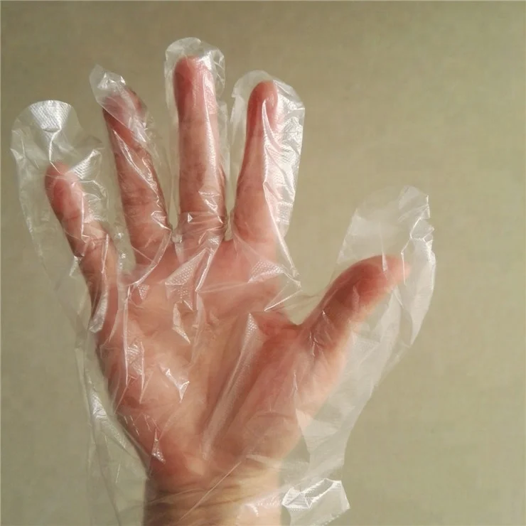 
HDPE Plastic Disposable Glove with headercard 