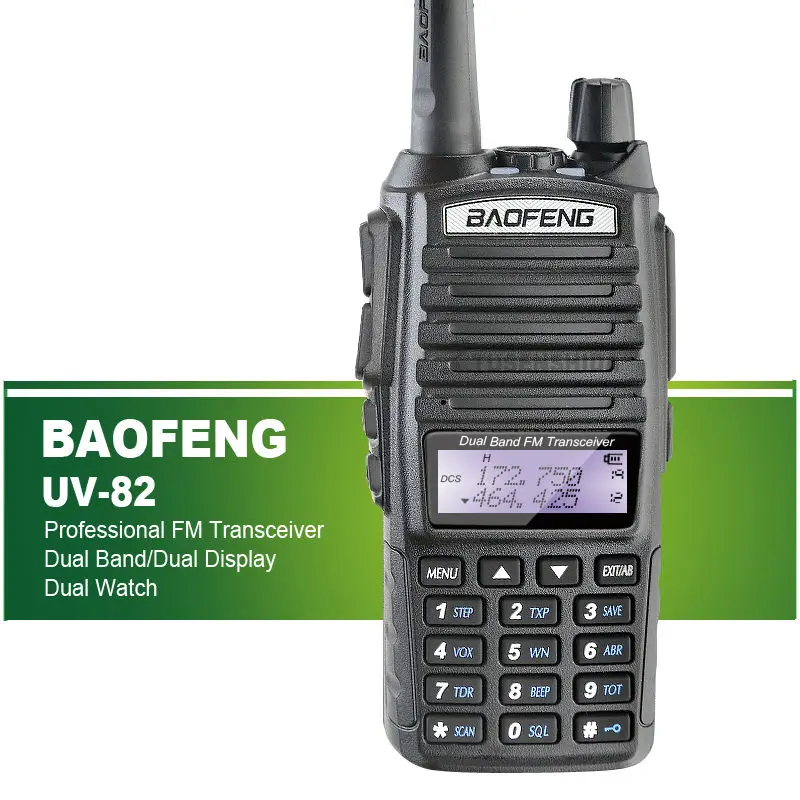

BF UV-82 8W Two Way Radio Dual Band Ham radio Walkie Talkie, Black
