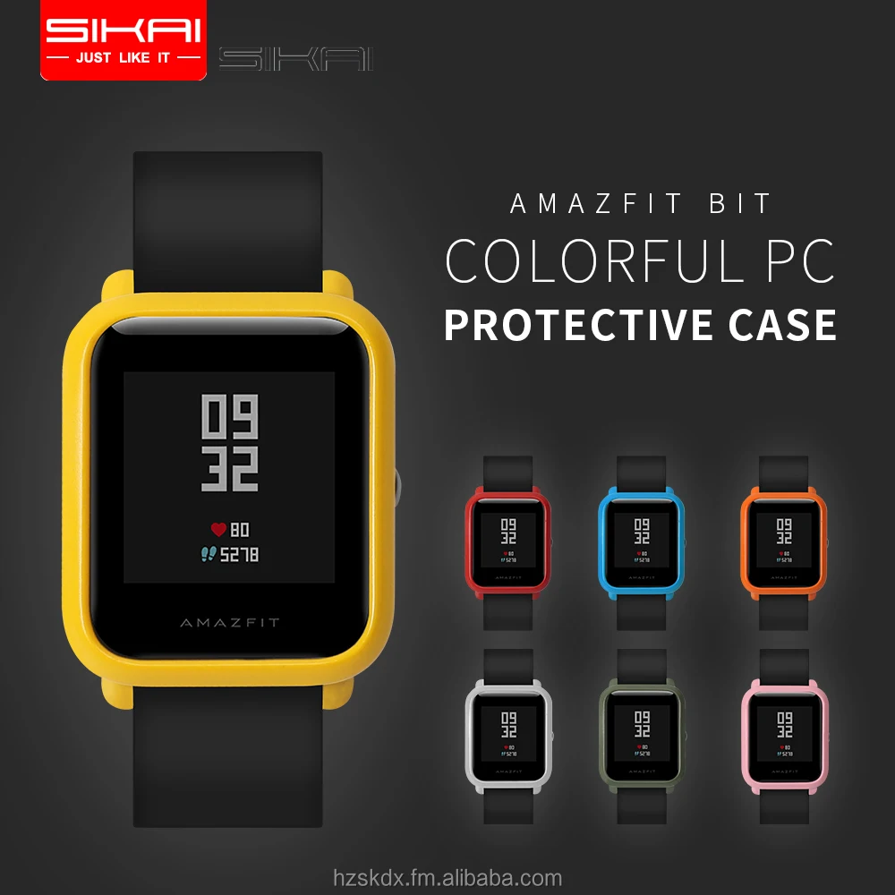 

Sikai Case PC Protective Case For Amazfit Bip Youth Watch Bumper Shell Colorful Hard PC Cover For Xiaomi Smart Watch, Orange;red;pink;blue;yellow;army green;silver