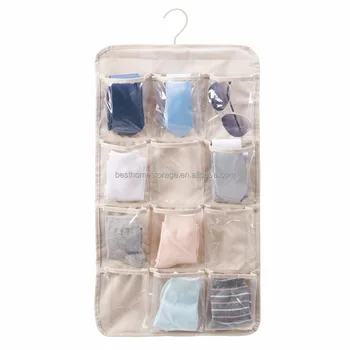 Over The Door Clear 12 Pocket Hanging Organizer Storage Bag For