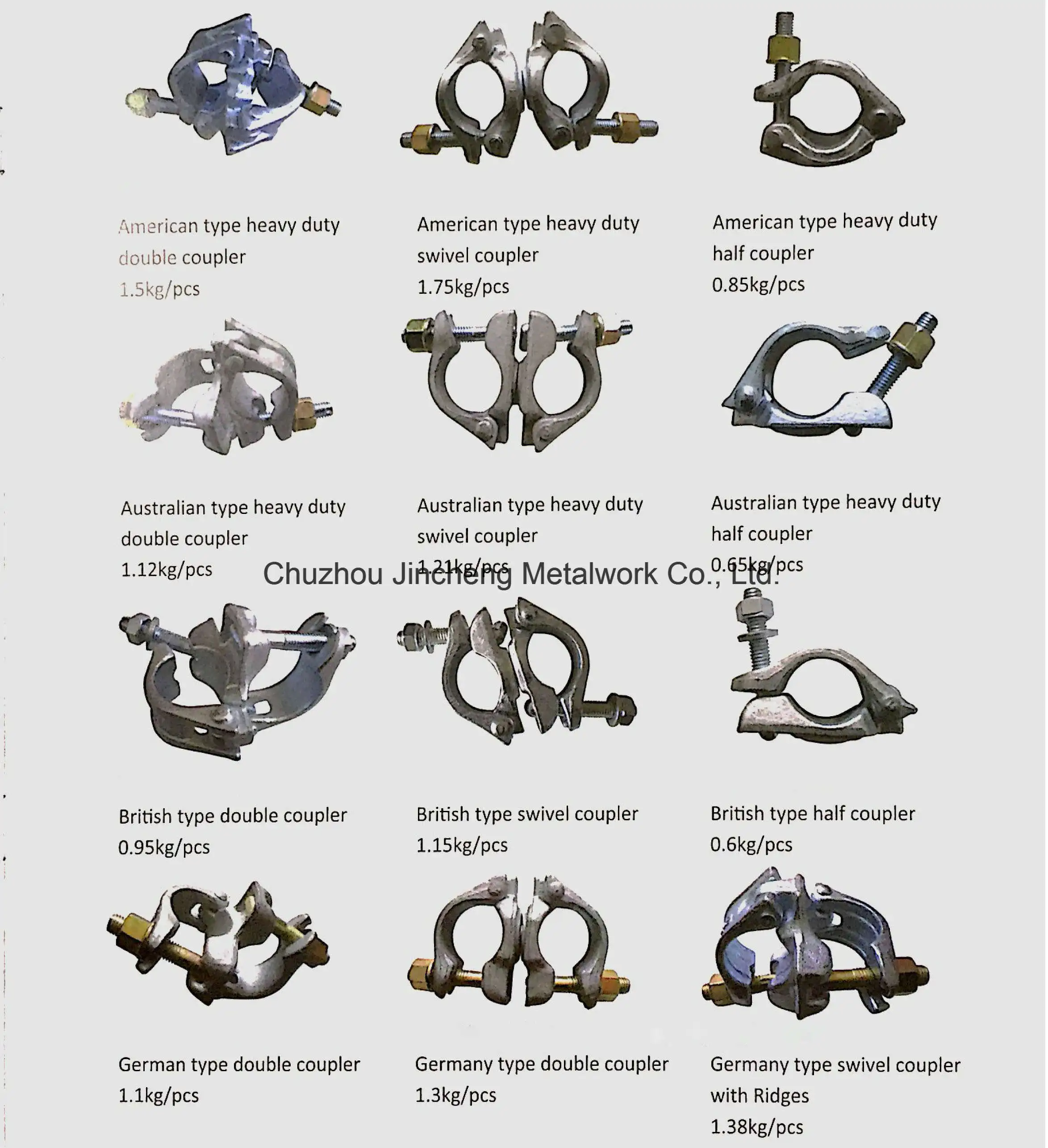 48.6mmm Pressing Construction Scaffolding Double Coupler And Swivel