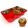 6 Cups Silicone Muffin Pan Non Stick Cake Tray silicone Bakeware for kitchen