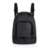 Dry-wet Separation Drawstring Bags with Shoes Compartment Foldable Waterproof String Backpack Swimming Pool Beach Travel Gym Bag