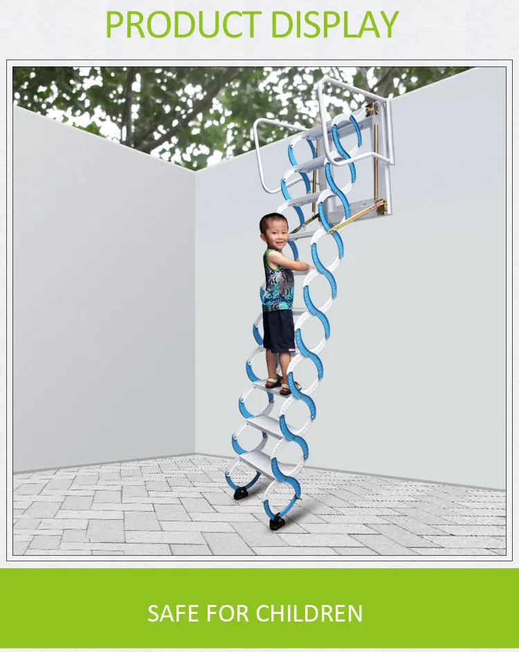 Hot Sell Widened Metal Attic Folding Stairs