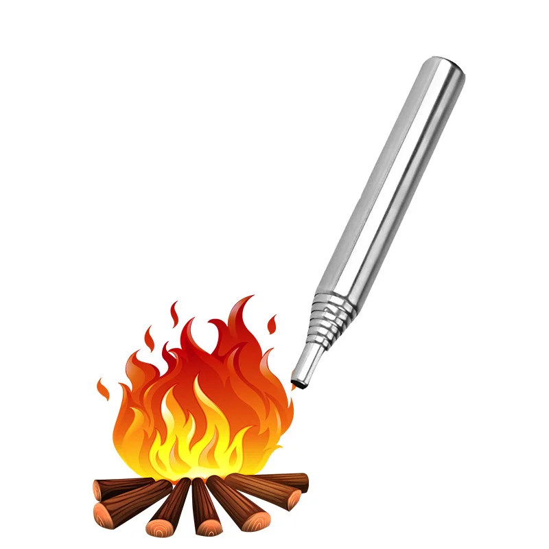 

New stainless steel fire tube camping fire tool retractable fire rod
