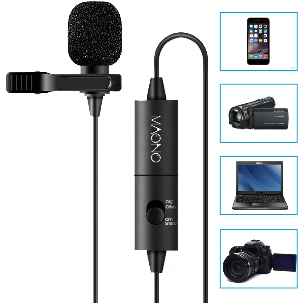 

Full compatibility electret condenser lapel Microphone, Black