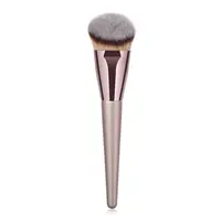 

Single make up brush angled nylon hair funnel wooden custom large blending foundation brush