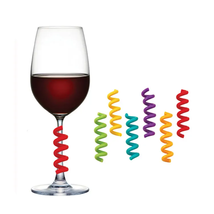 New Products Colored Silicone Wine Glass Charms Rings Buy Silicone
