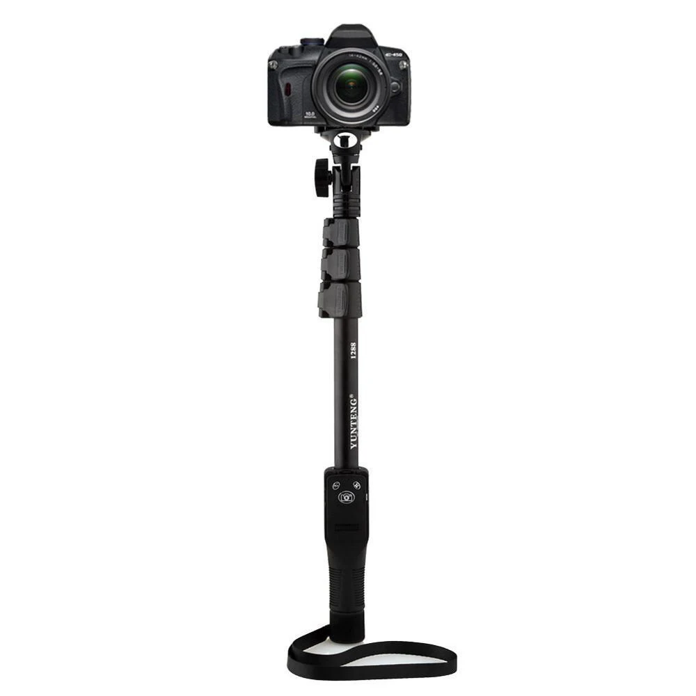 

Yunteng 1288 New Clip Controller Bluoetoth Monopod Professional Camera Selfie Stick, Black